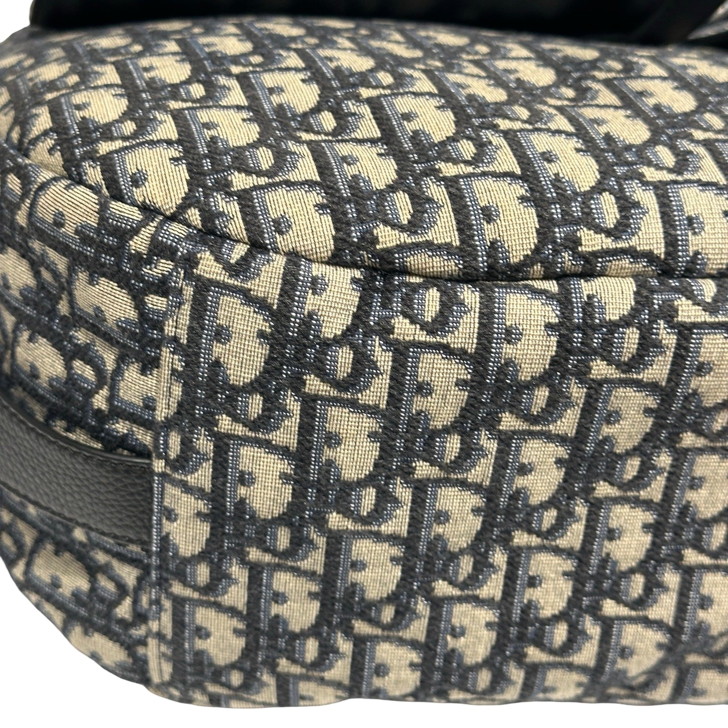 Used DIOR Canvas Oblique Saddle Messenger Bag GHW