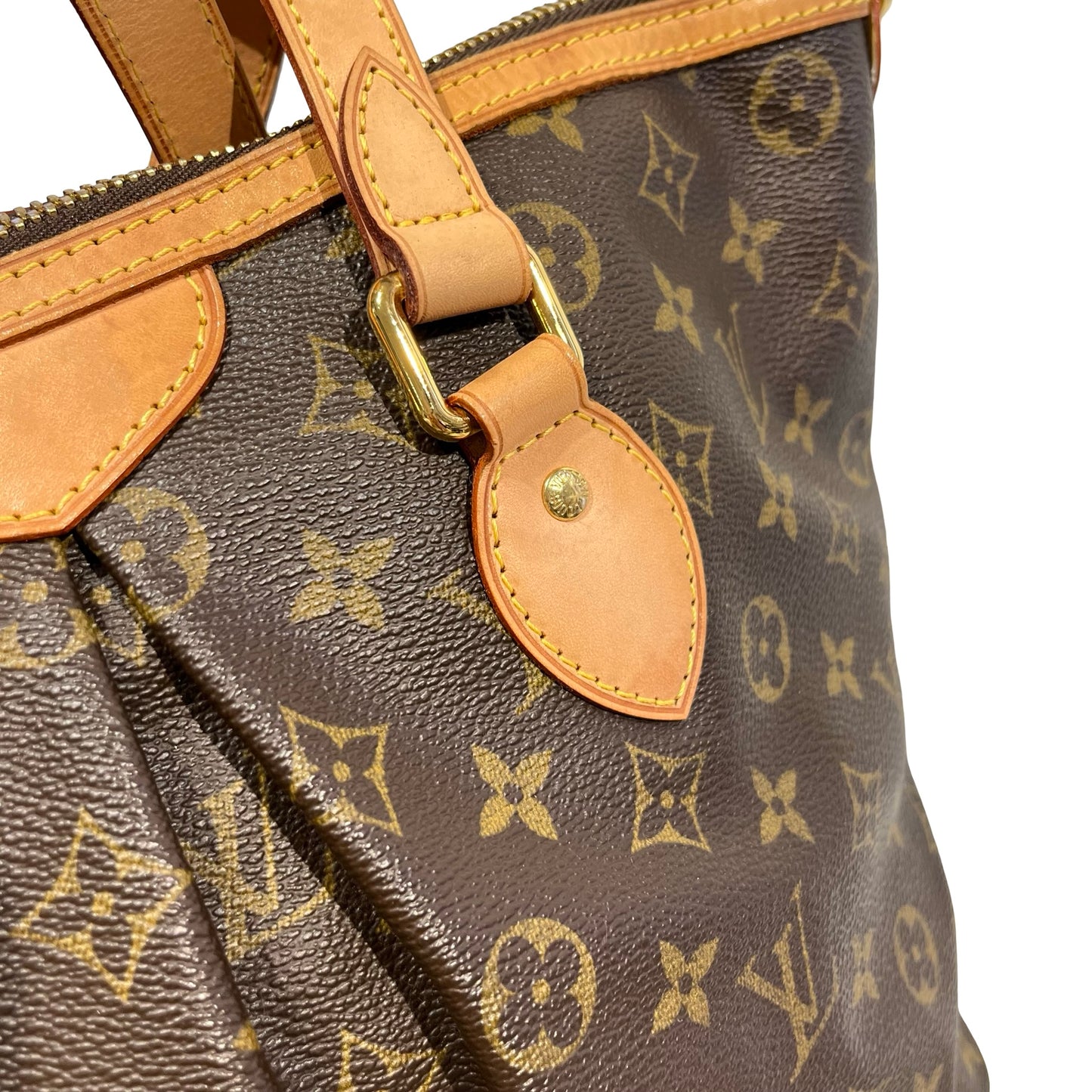 Used LOUIS VUITTON CANVAS PALERIMO Shoulder Bag BROWN GHW