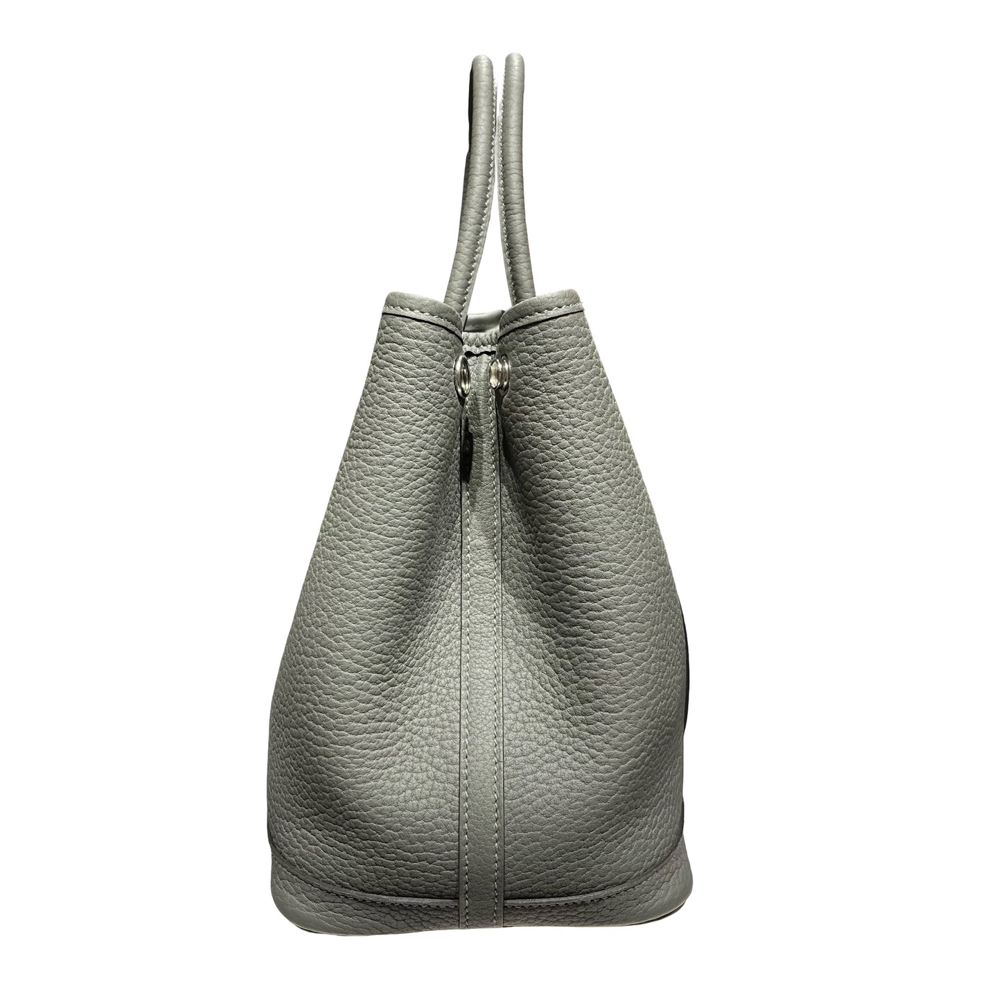 Used HERMÈS Leather GP 30 Basket Bag Grey