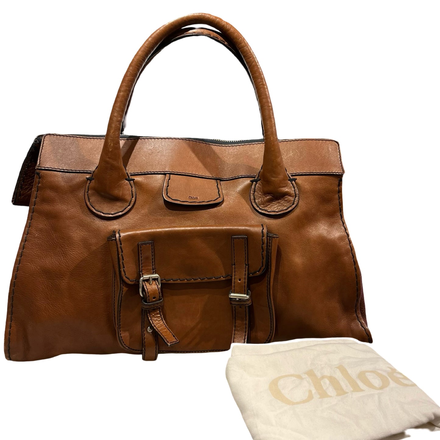 Used CHLOE Edith Bag Shoulder Bag Brown PHW