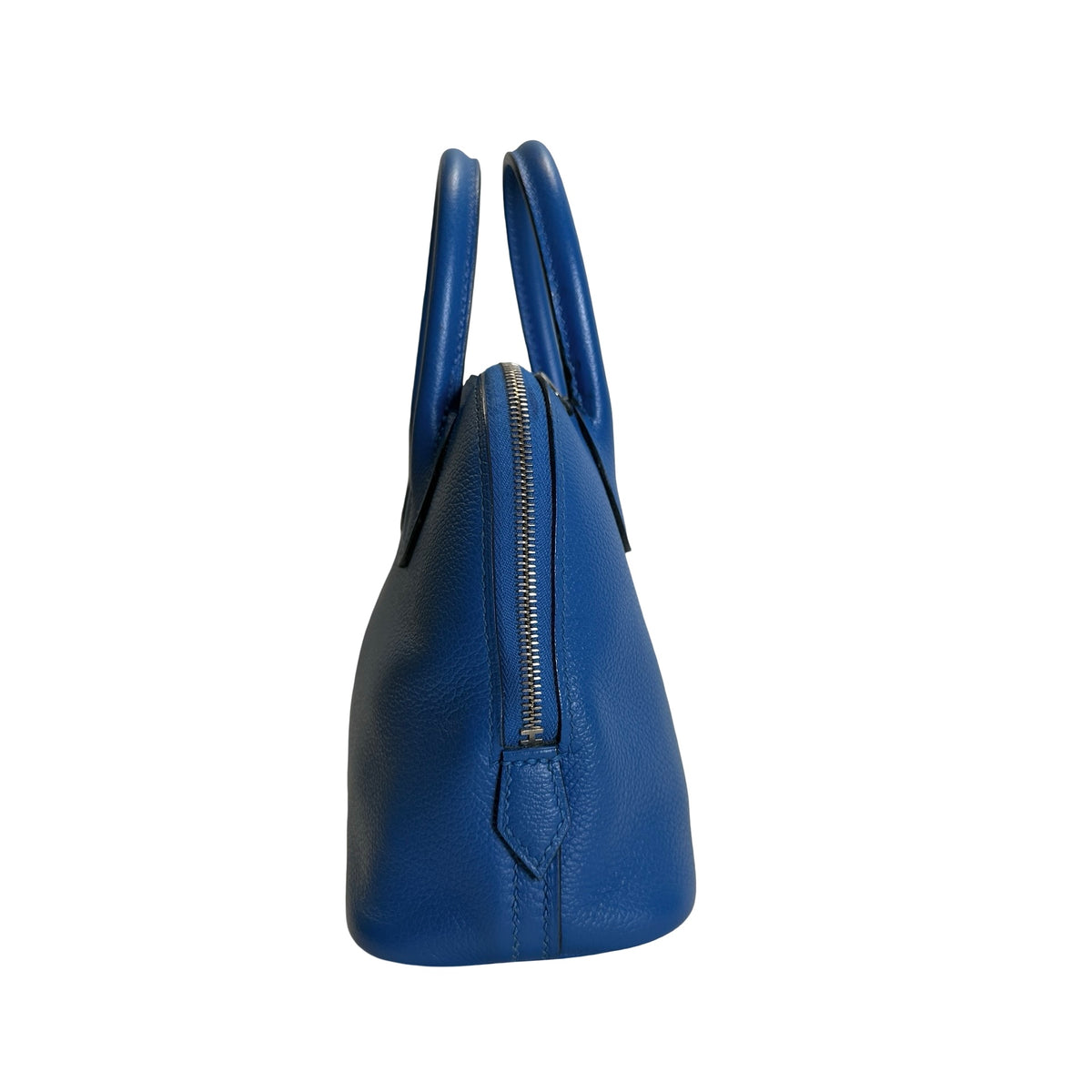 Used HERMES Epsom leather Bolide Mini Handbag Blue