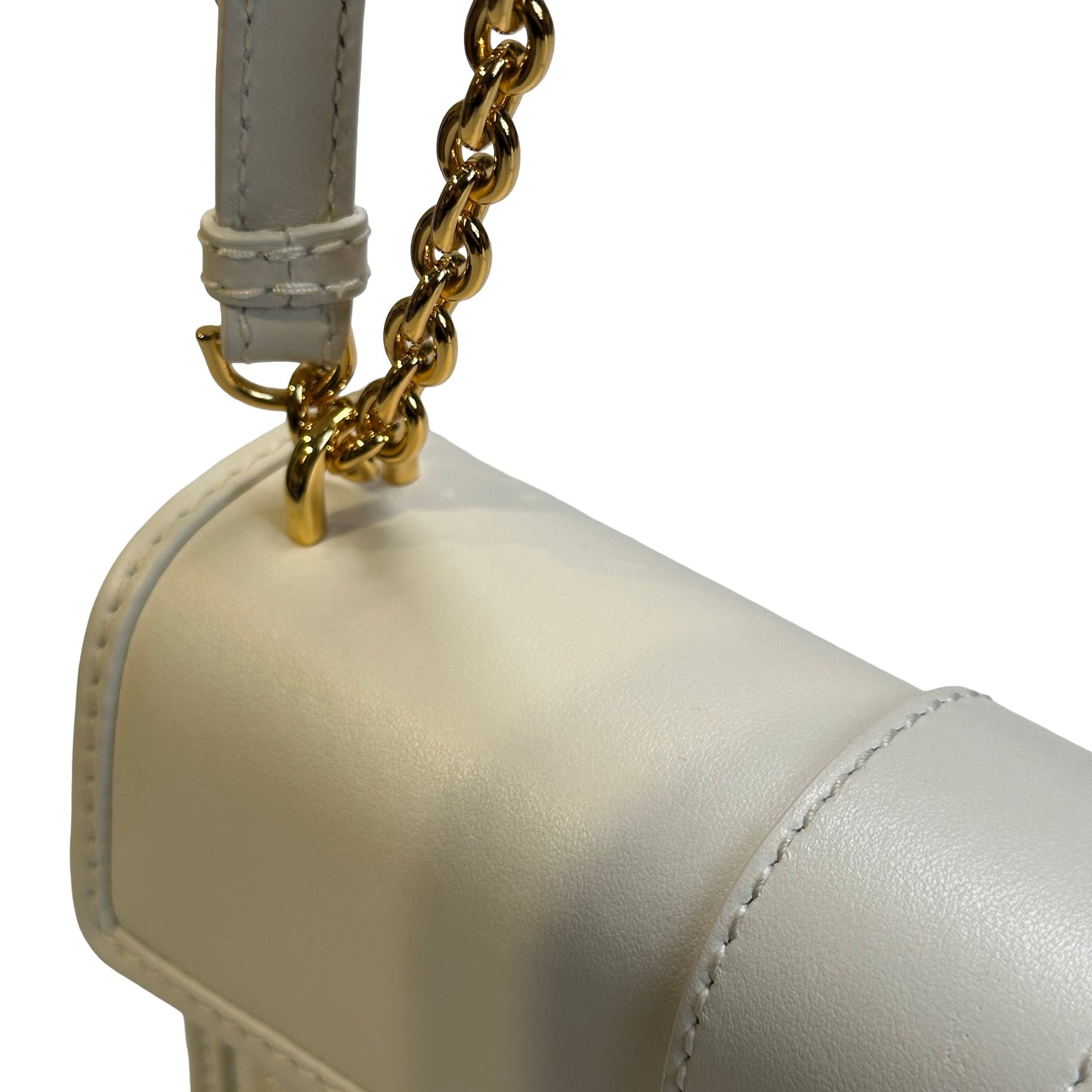 Used DIOR Dior Oblique Leather 30 Montaigne Shoulder Bag White Beige