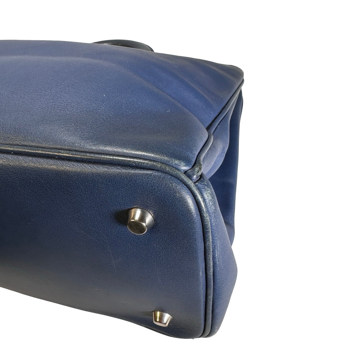 Used DIOR Leather Diorissimo Tote Bag Blue
