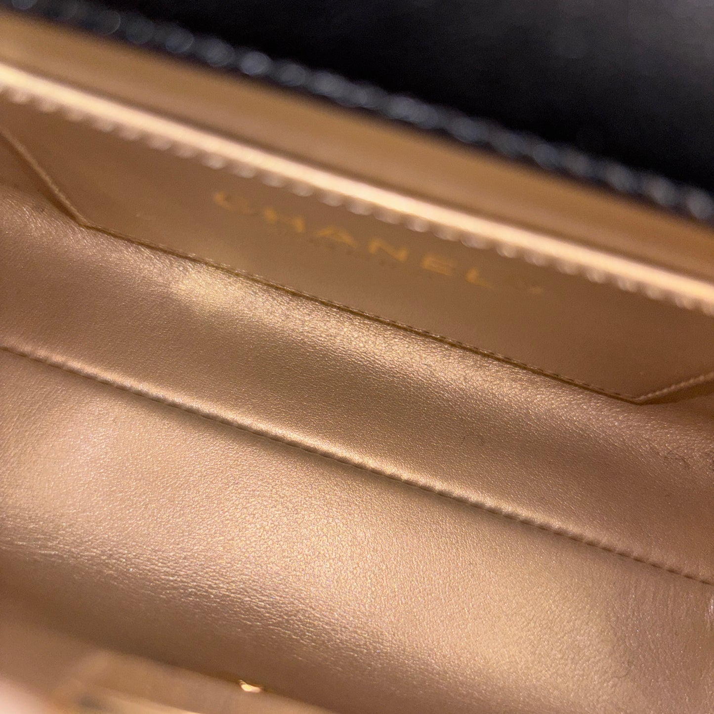 New CHANEL Lambskin Leather Flap Cross Body Bag Black