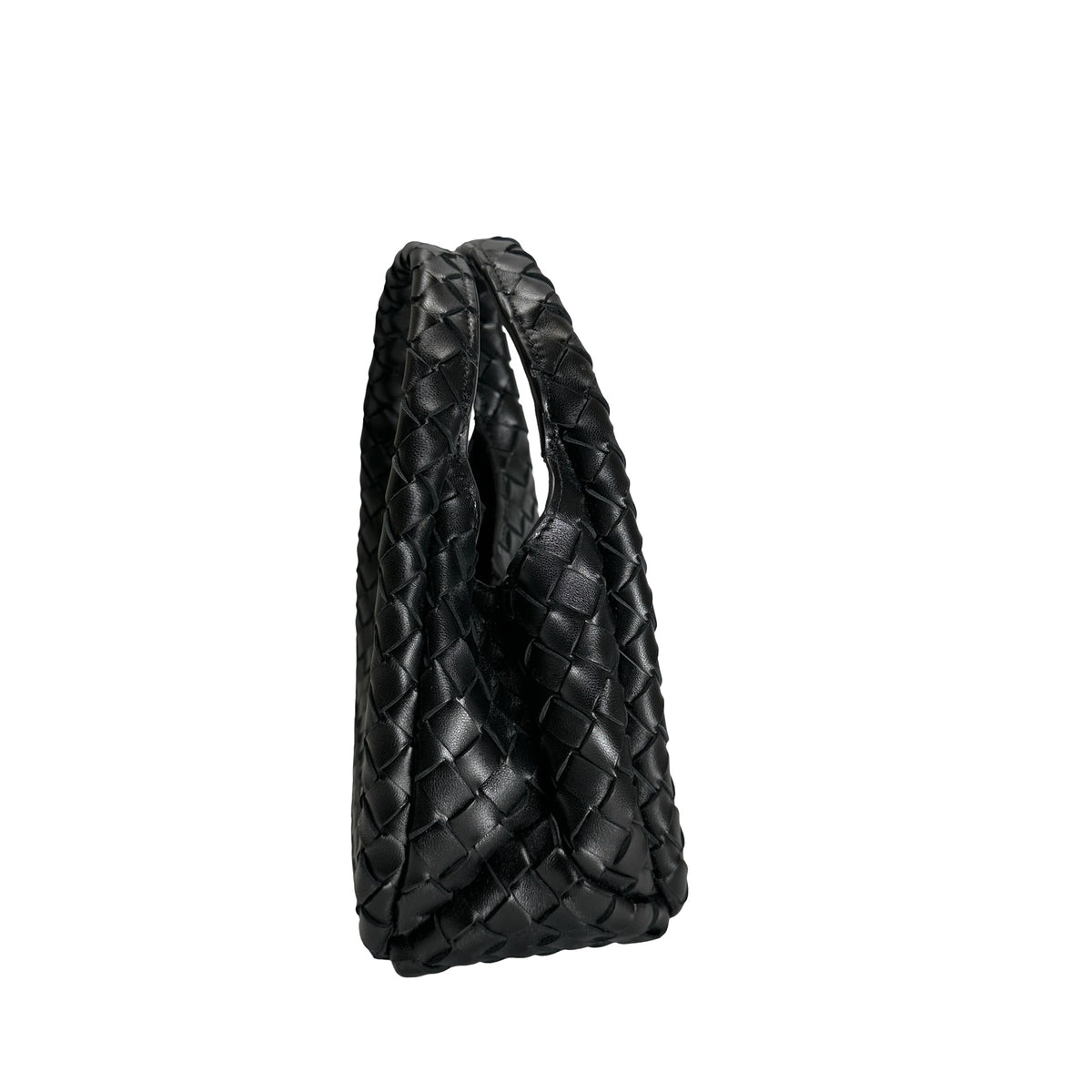 Used BOTTEGA VENETA Intrecciato Leather Jodie Handbag Black