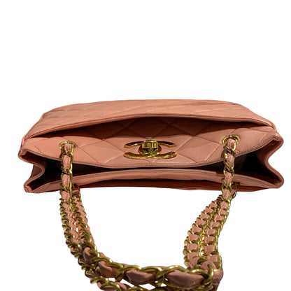 CHANEL VINTAGE CC TURN-LOCK CHAIN SHOULDER BAG [A04210]