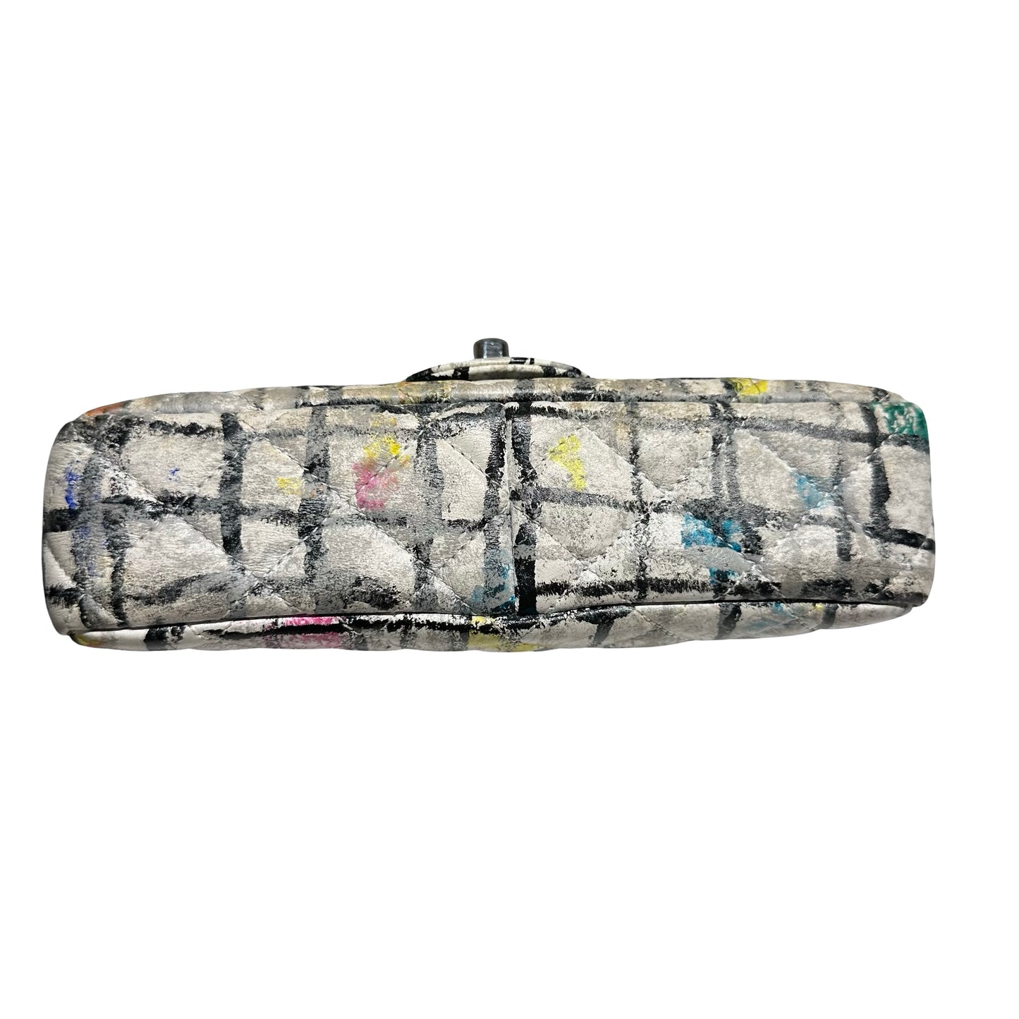 CHANEL CF MINI FLAP GRAFFITI WHITE CALFSKIN PHW [3000155]