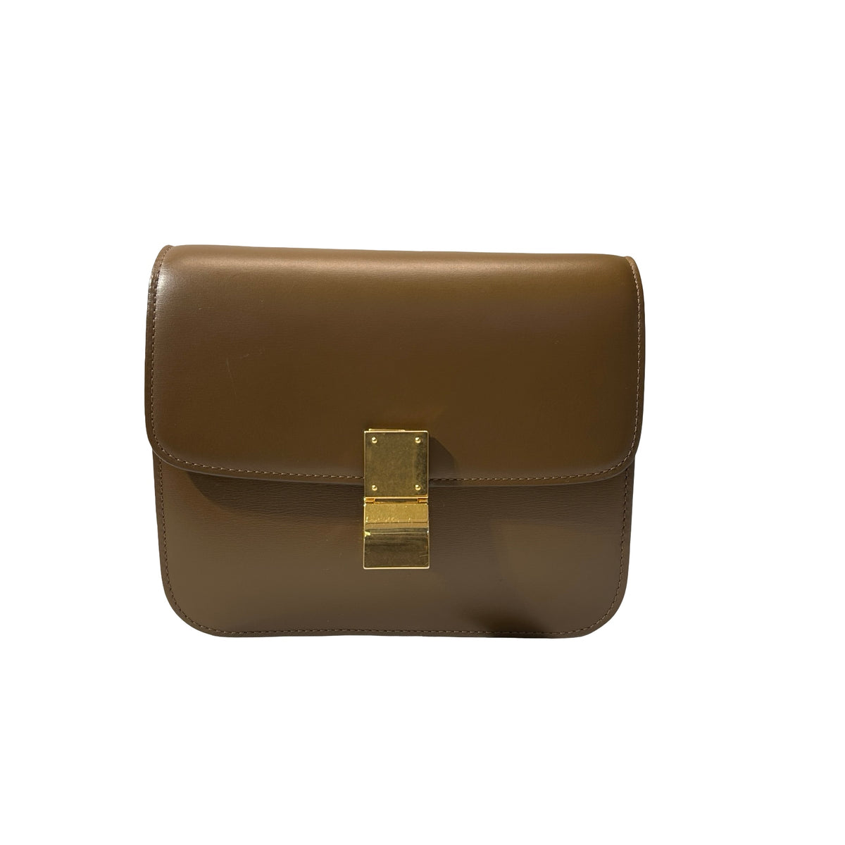 Used CÉLINE Teen Box Cross Body Brown GHW Cross Body Bag