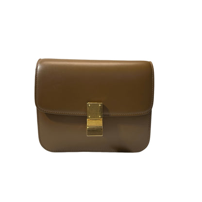 Used CÉLINE Teen Box Cross Body Brown GHW Cross Body Bag