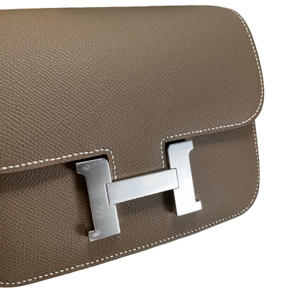 Brand New HERMES Epsom Constance Mini Crossbody Bag Etoupe