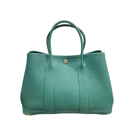 Used HERMÈS TC GP 30 Handbag PHW Green