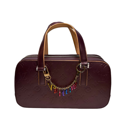 Used LOUIS VUITTON Monogram Satchel PHW Red