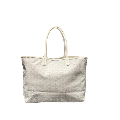 Used GOYARD PVC Saint Louis Tote PM Tote Bag White PHW