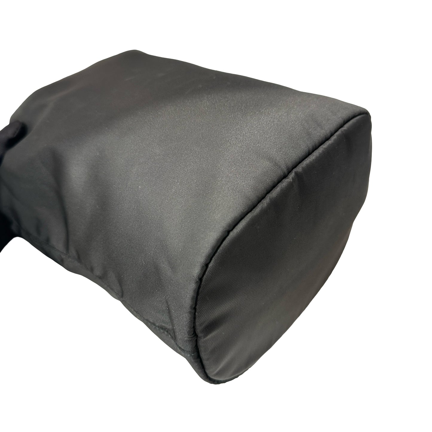Used PRADA Nylon Re-Nylon Pouch Bucket Bag Black PHW