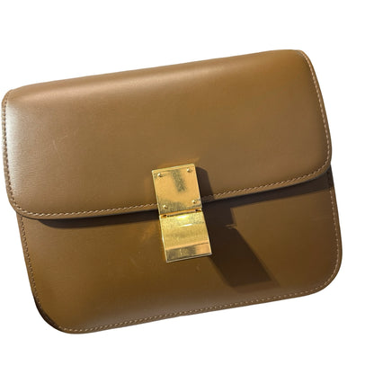 Used CÉLINE Teen Box Cross Body Brown GHW Cross Body Bag