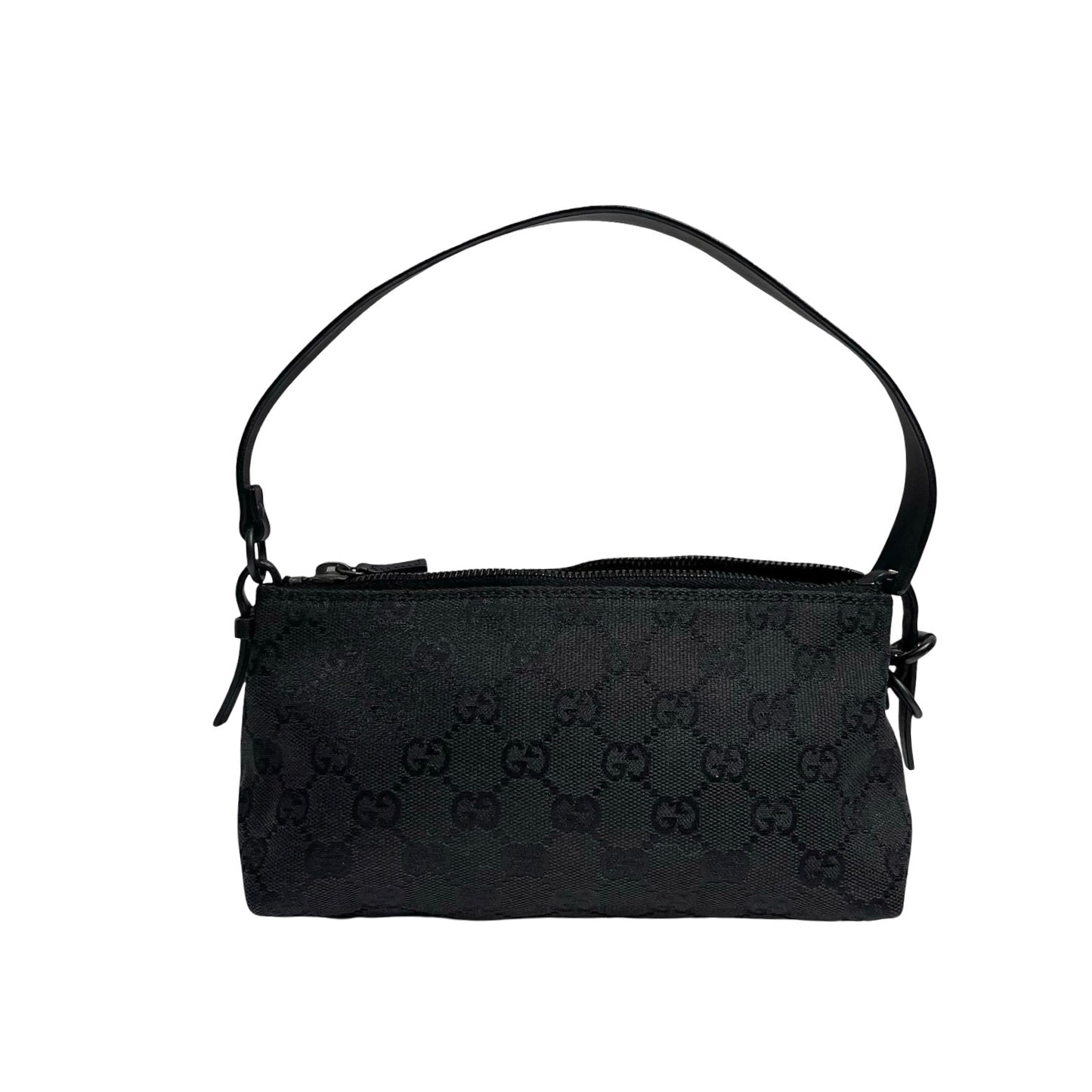 GUCCI BLACK CANVAS SHOULDER POUCH [3000653]