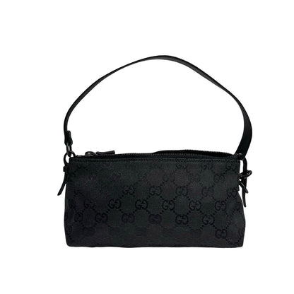 GUCCI BLACK CANVAS SHOULDER POUCH [3000653]