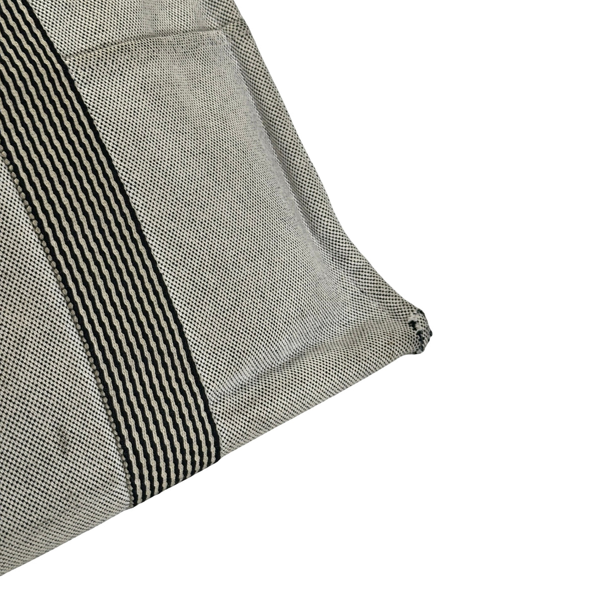 Used HERMES Canvas Fourre Tout Tote Bag Grey Black