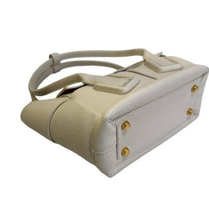 Used BOTTEGA VENETA Intrecciato Arco Handbag White