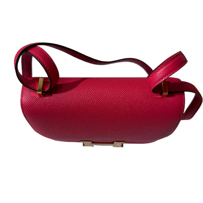 Used Hermès Calfskin Leather Mini Constance Cross Body Bag I6 GHW Pink