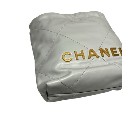 Used CHANEL 22 mini Cross Body Bag Grey GHW