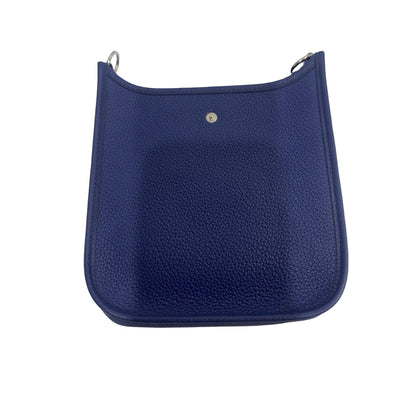 Used HERMES Clemence Mini Evelyne Crossbody Bag Blue