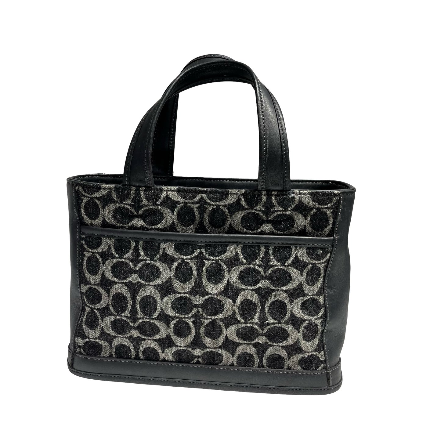 COACH BLACK CANVAS HAND BAG [3000664]