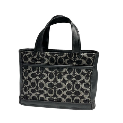 COACH BLACK CANVAS HAND BAG [3000664]