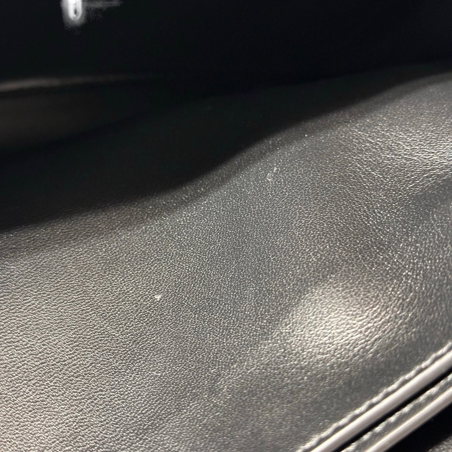 Used BALENCIAGA Quilted Calfskin Crush Chain Shoulder Bag Black