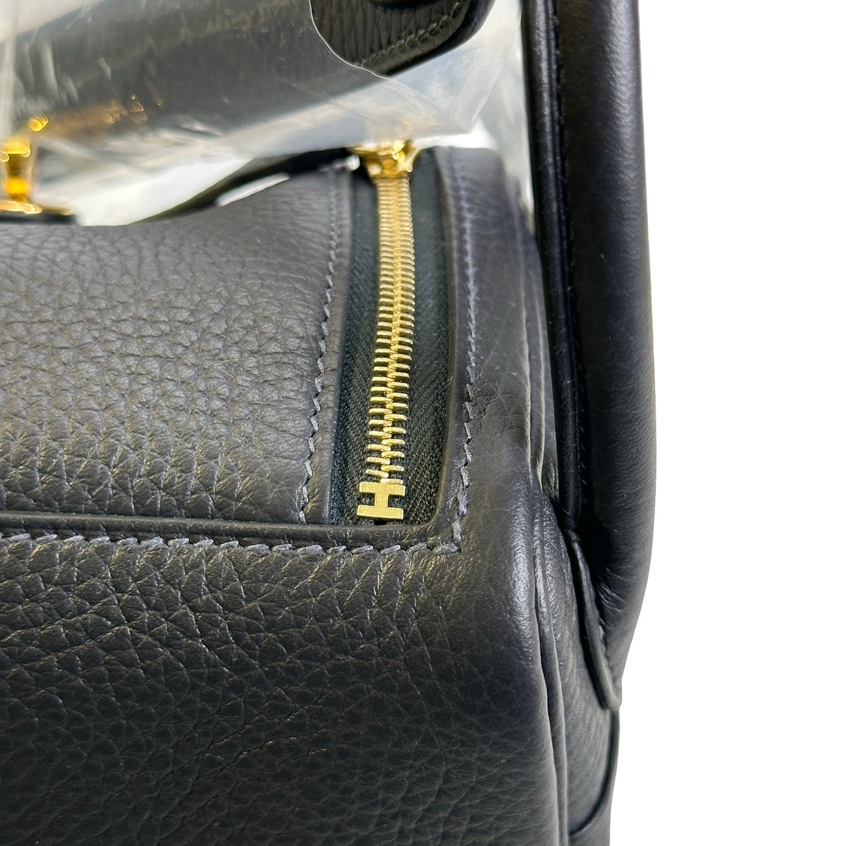 Brand New HERMES Clemence Mini Lindy Handbag Caban GHW