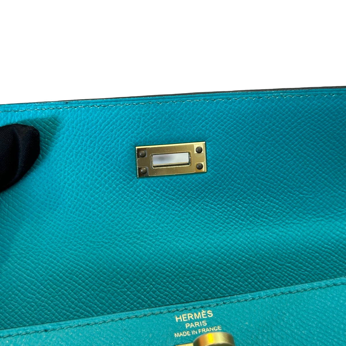 Used HERMES Epsom Kelly 25 Handbag Green GHW