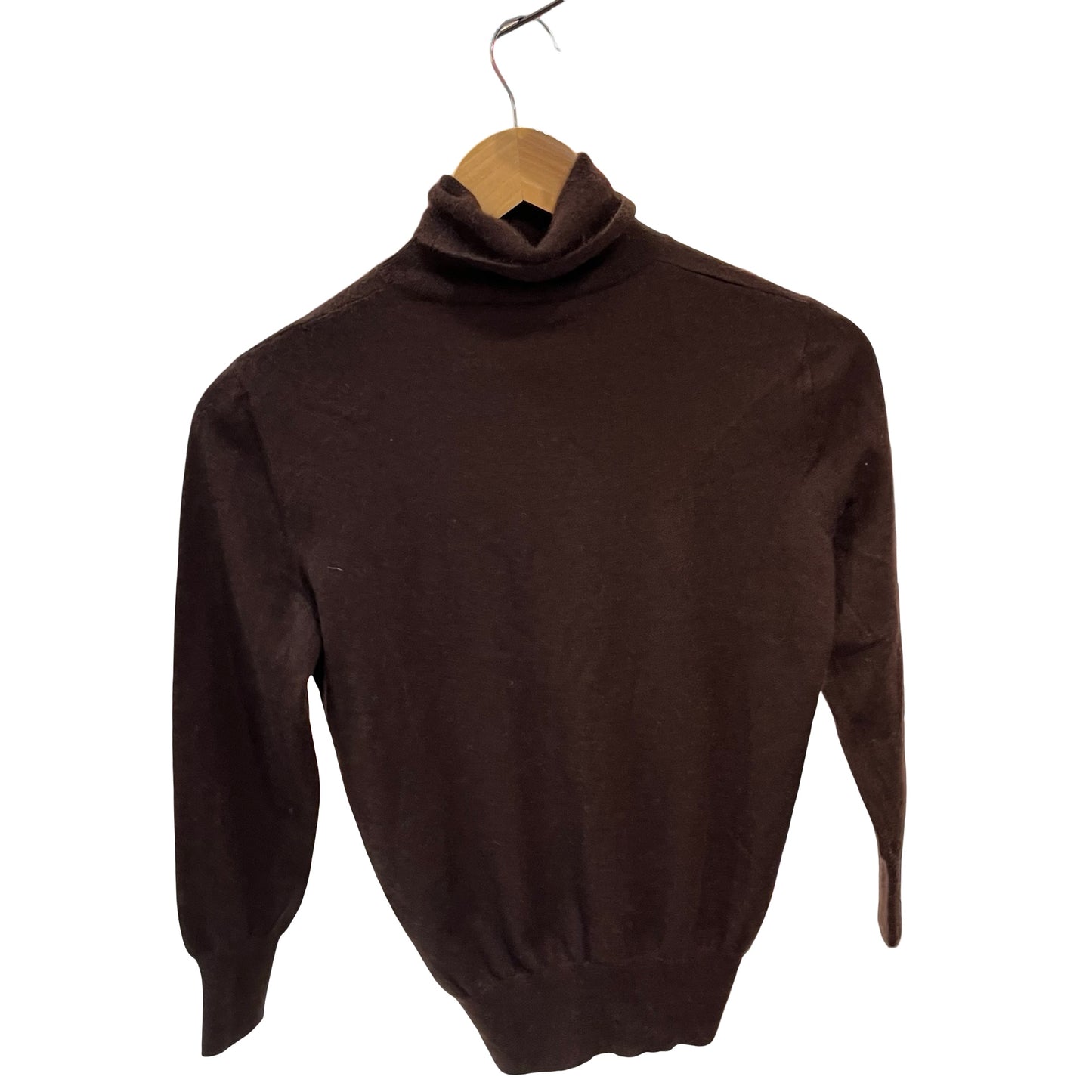 Used CÉLINE Cashmere Nylon Turtleneck Sweater Clothes Beige Brown