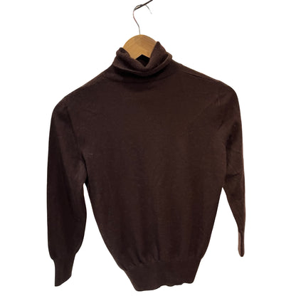 Used CÉLINE Cashmere Nylon Turtleneck Sweater Clothes Beige Brown
