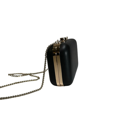 GIORGIO ARMANI Solid Si Perfume and Lipstick Set Clutch Minaudière Black Gold Red