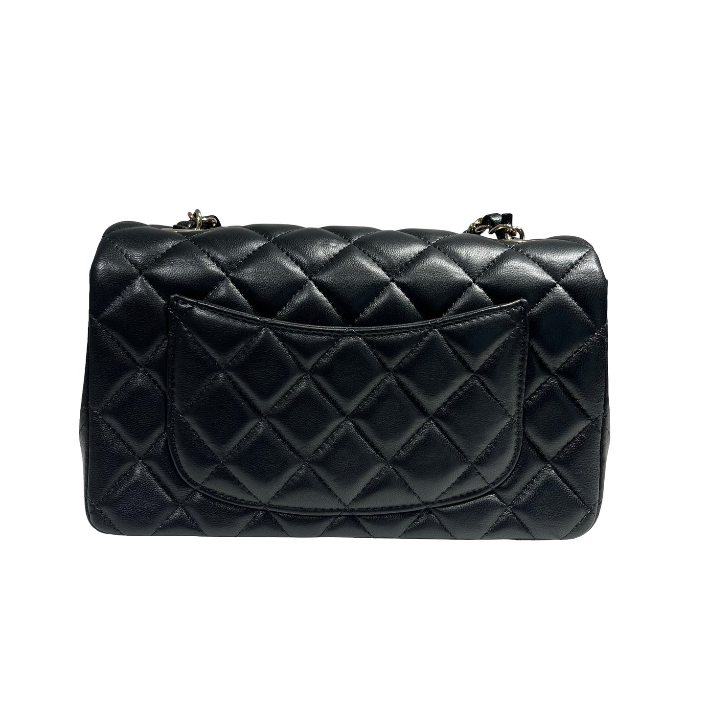 CHANEL MINI FLAP 20 CM BLACK LAMBSKIN GHW [3001063]