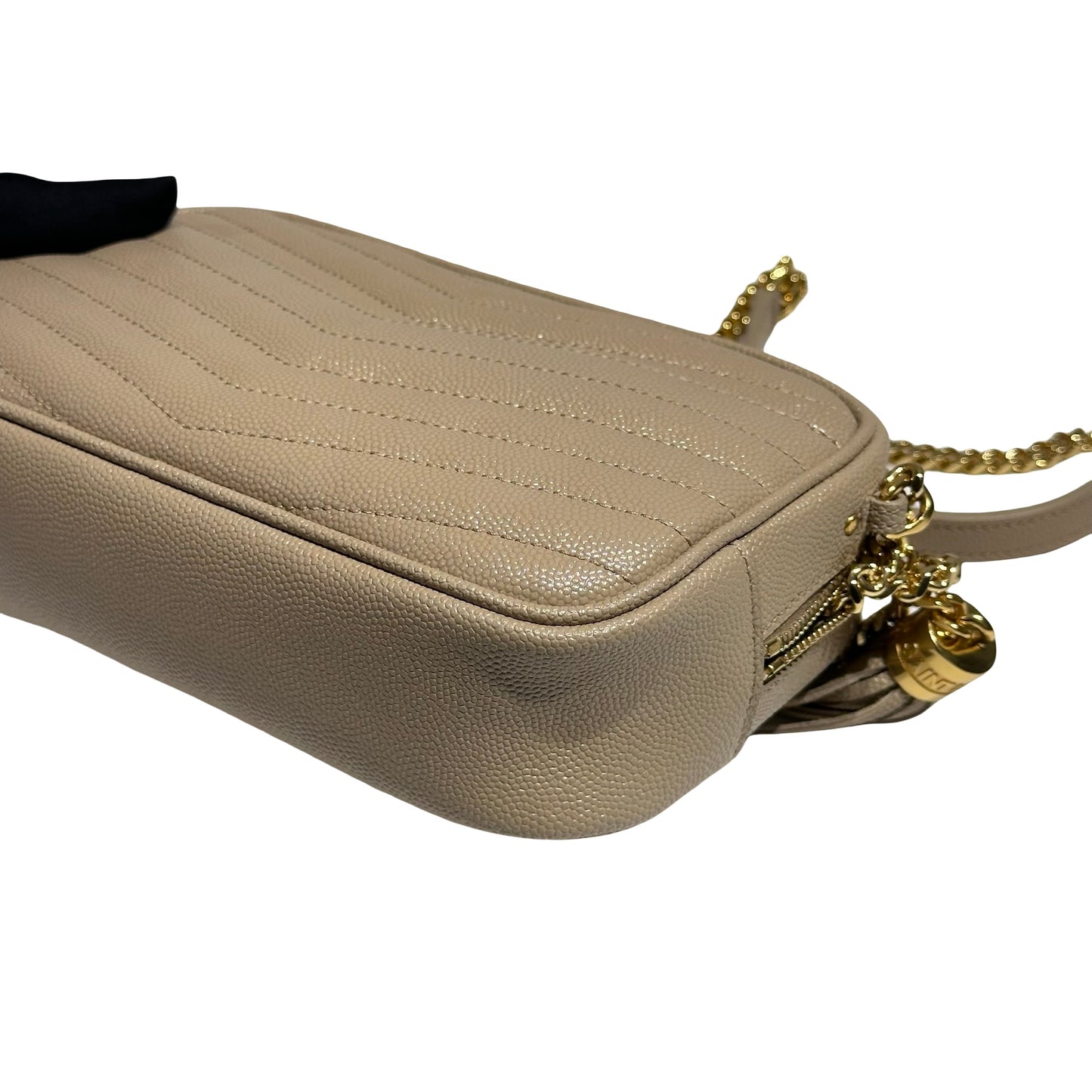 YSL MINIBAG MONO BEIGE CALFSKIN GHW [3001065]