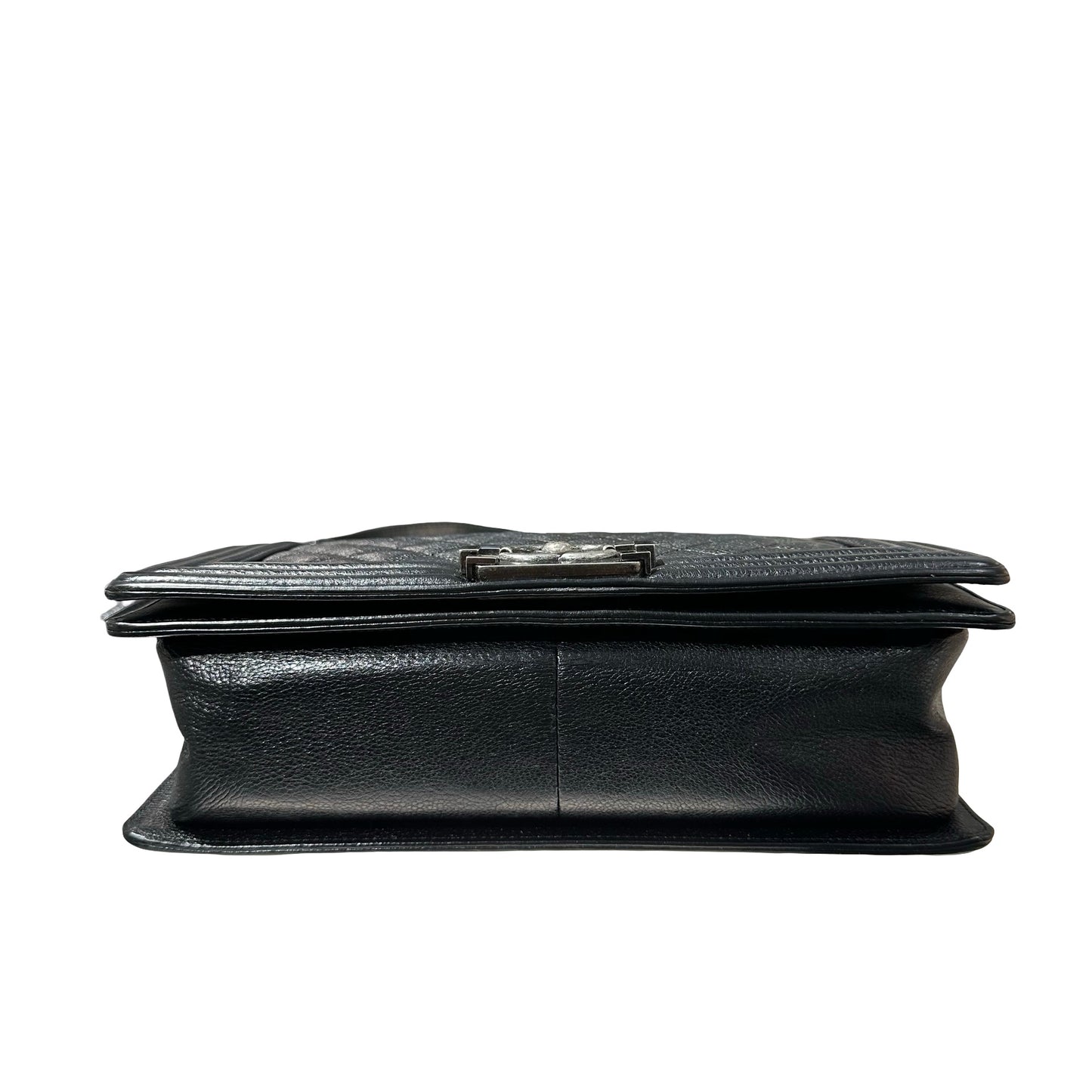 CHANEL LE BOY 25 BLACK CAVIAR PHW [3000597]