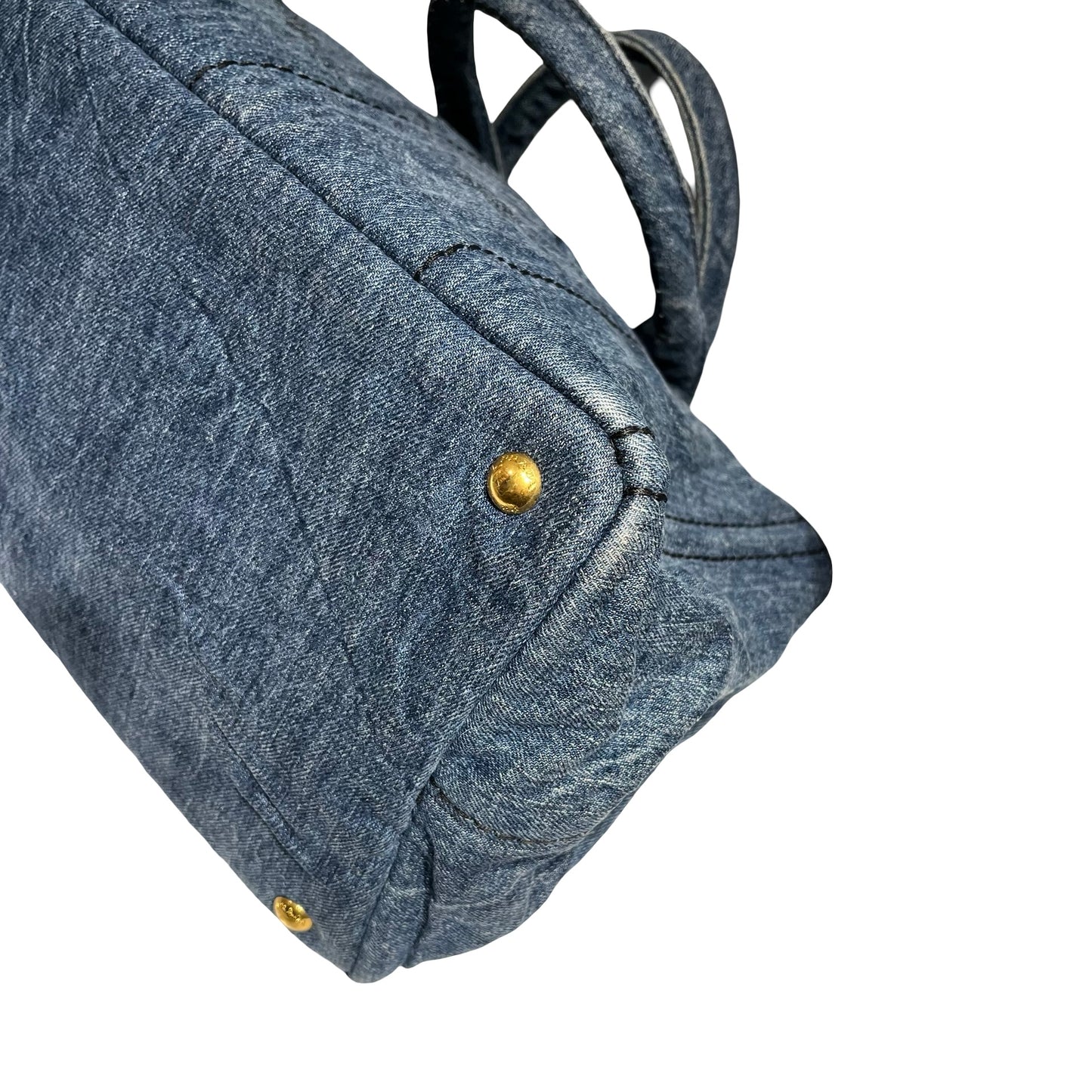 PRADA CANAPA HANDBAG DENIM GHW [3001064]