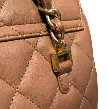 CHANEL MISIA CAMERA FLAP BROWN LAMBSKIN GHW CHAIN SHOULDER BAG [A04211]