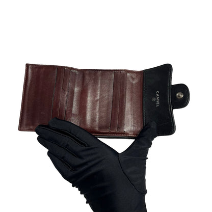 CHANEL WALLET BLACK LAMBSKIN PHW [3000631]