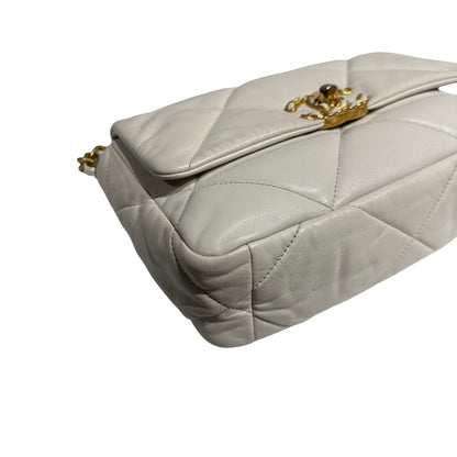 CHANEL 19 HANDBAG SMALL WHITE [3000355]