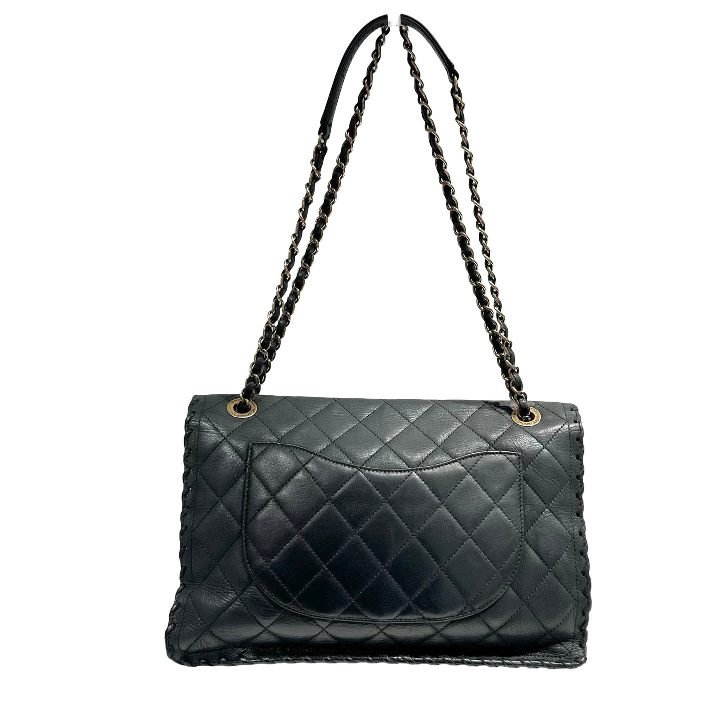 CHANEL DARK GREEN GHW HAPPY STITCH FLAP BAG [3000274]