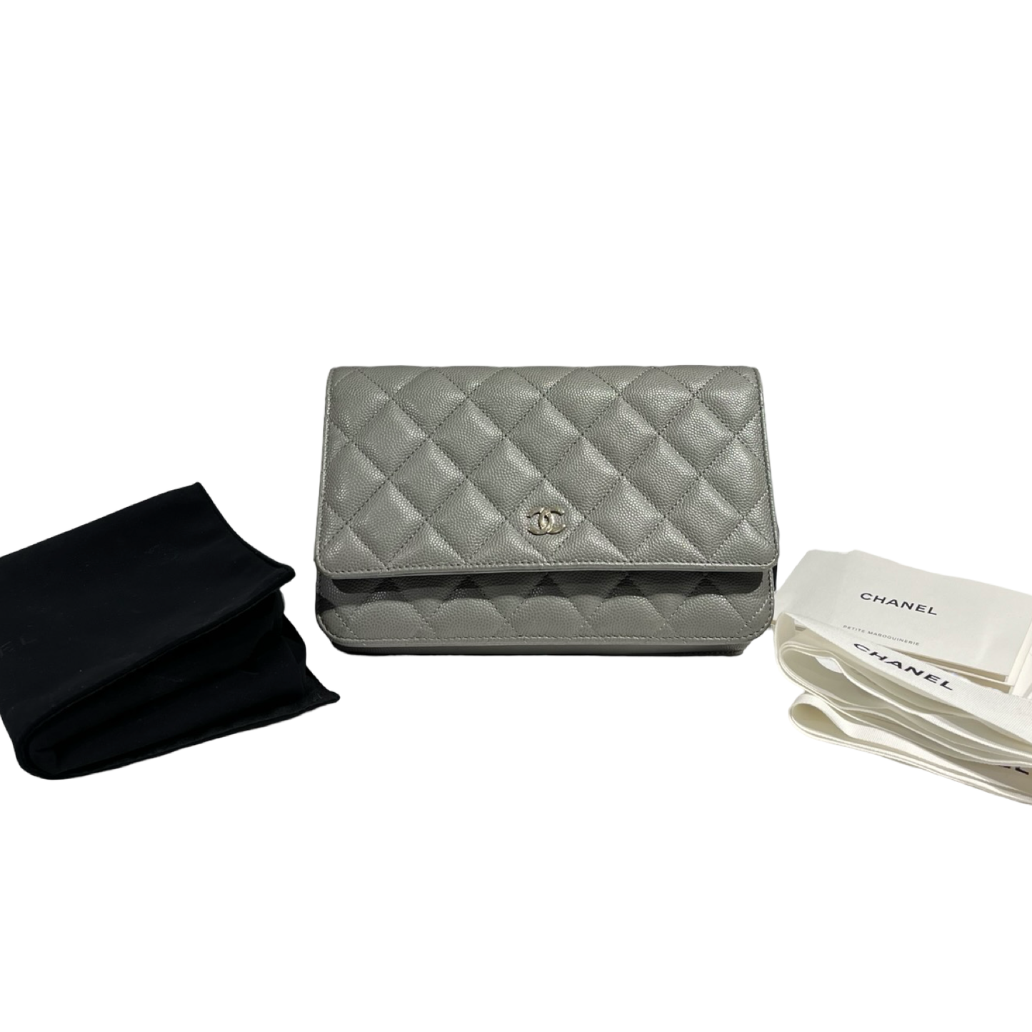 CHANEL WOC GRAY CAVIAR GHW [3000669]