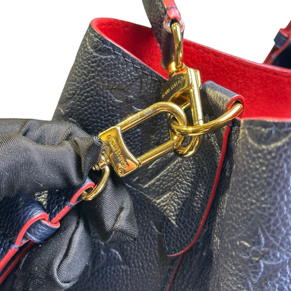 Used LOUIS VUITTON Monogram Empreinte NéoNoé Bucket Bag Navy Blue