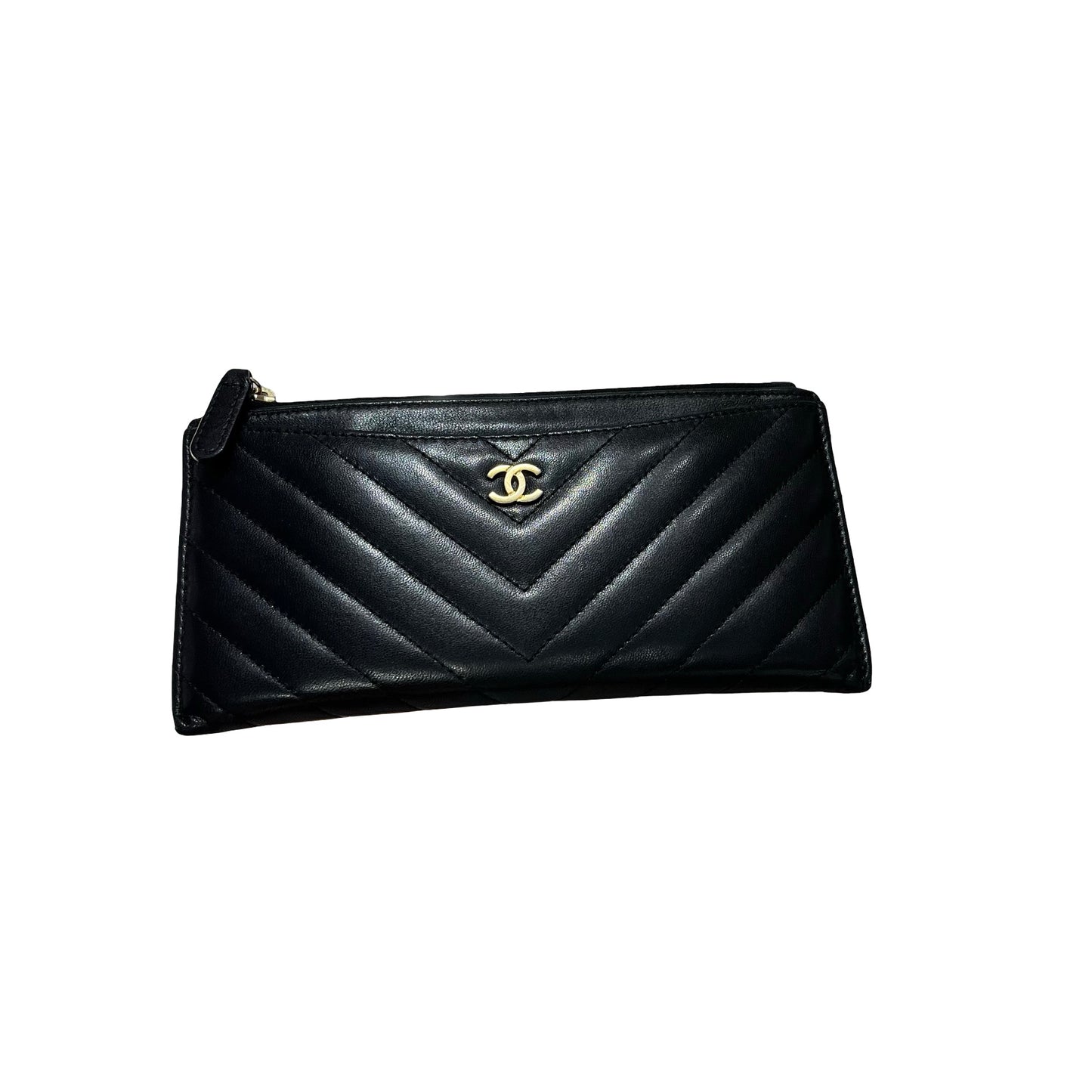 Used CHANEL Wallet Black GHW