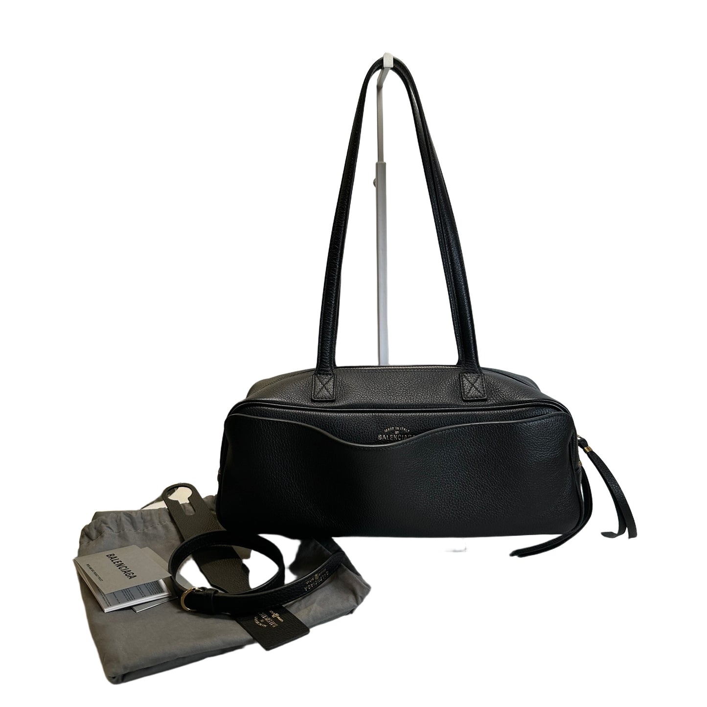 Used BALENCIAGA Leather Shoulder Bag Shoulder Bag Black