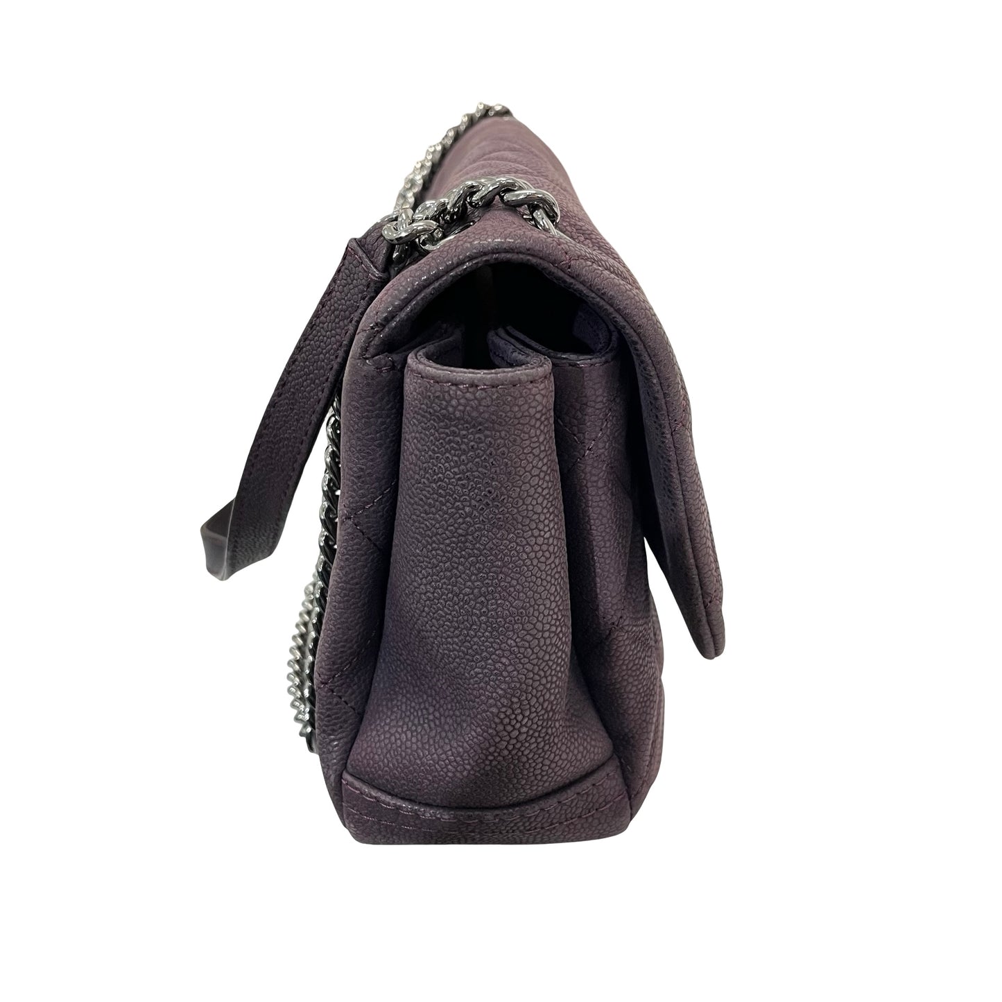 Used Chanel Caviar Leather Chain Purple PHW