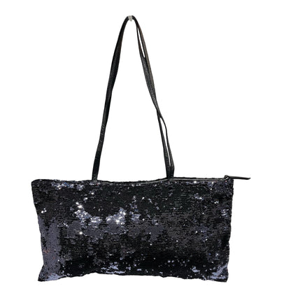 Used MIU MIU sequin bag Tote Bag Black PHW