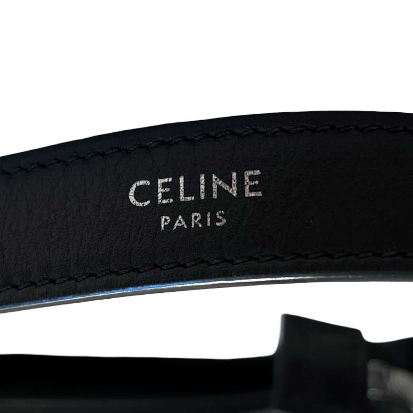 CÉLINE Calfskin Leather Ava Medium Handbag Black