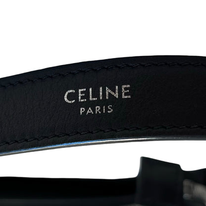 CÉLINE Calfskin Leather Ava Medium Handbag Black